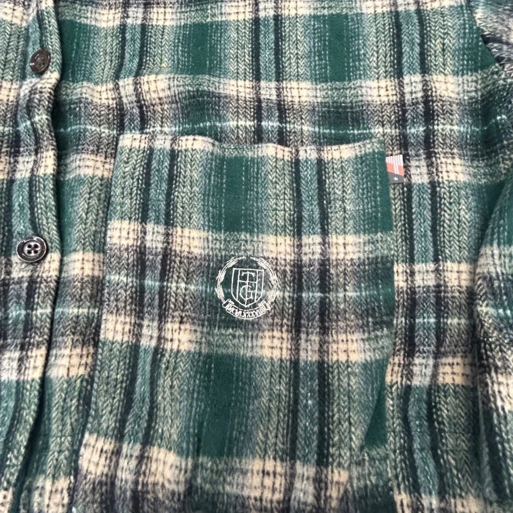 Honor The Gift Flannel Shirt Jacket Womens‎ XL Green Plaid Streetwear NEW